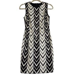 Vince Camuto black & silver sequin dress